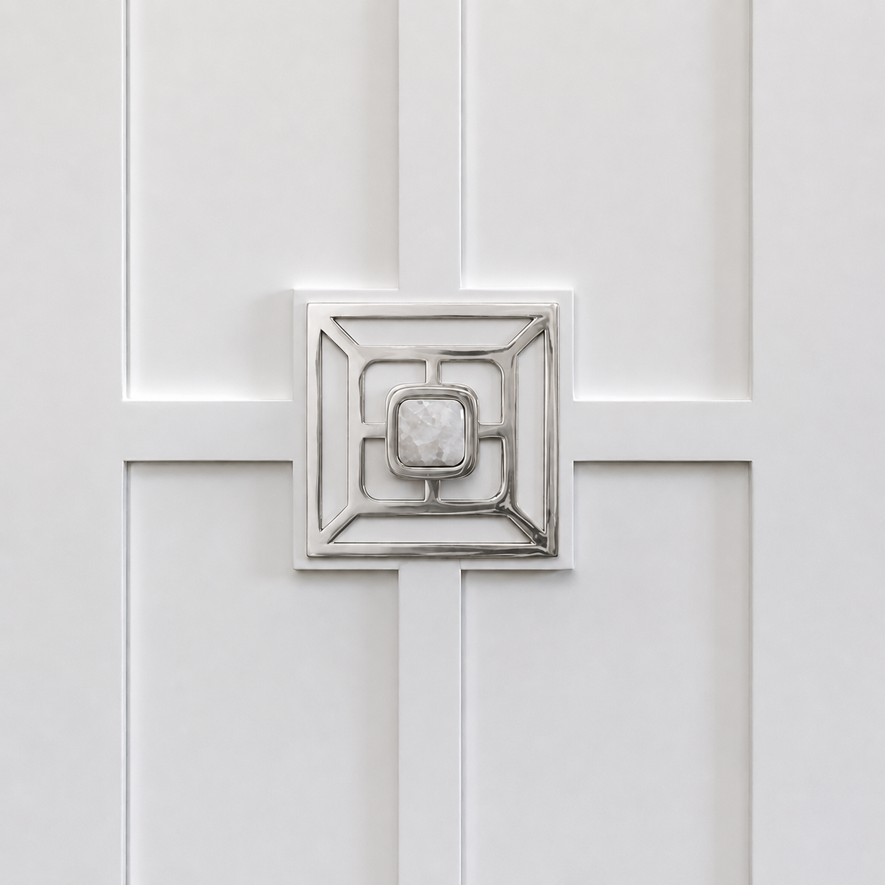 Benson 1.75" Custom Knob w/ Benson 5" Backplate - Polished Nickel