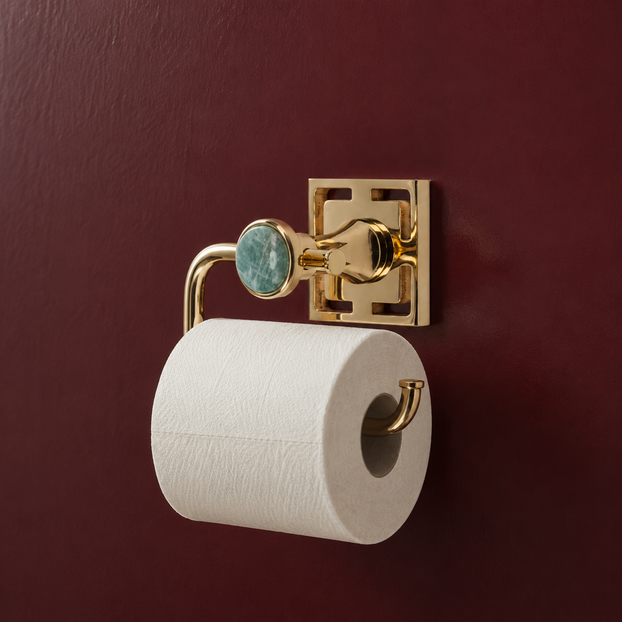 Benson Custom Swing Arm Toilet Paper Holder - Polished Brass