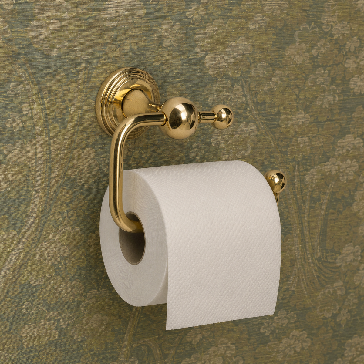 Briar Brass Swing Arm Toilet Paper Holder - Polished Brass