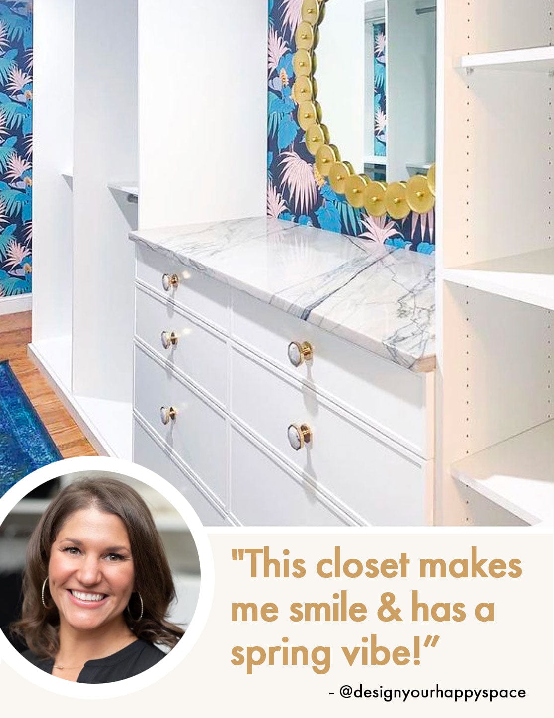 "This closet makes me smile & has a spring vibes feel!"