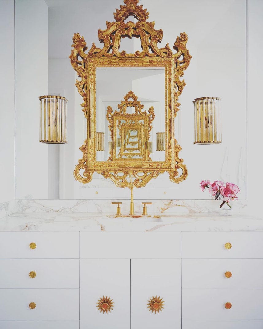 Designer Annie Brahler Star 4.75" Solid Brass Backplate with the Scallop 1.30" Solid Brass Knob