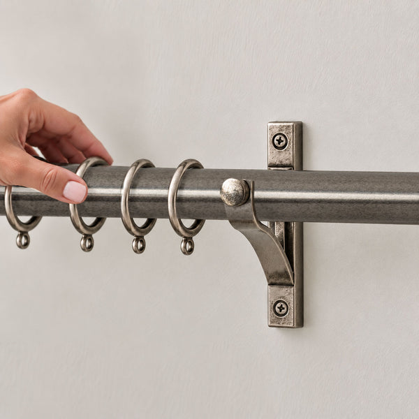 Install the Rod and the Finials or End Caps