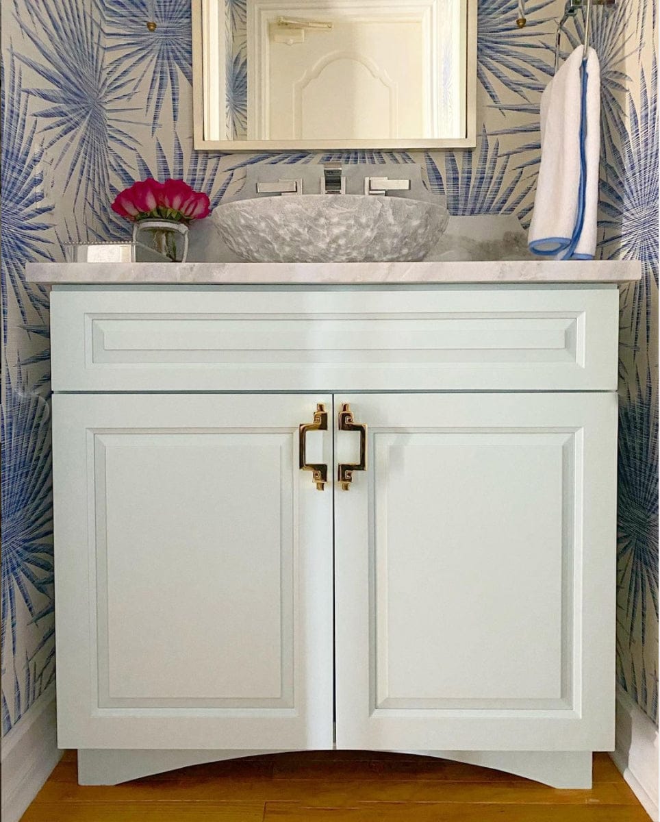 @lisalambinteriors uses the Crowley Pull Set in Brass