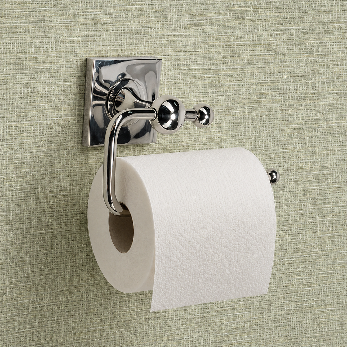Maddison Brass Swing Arm Toilet Paper Holder - Polished Nickel