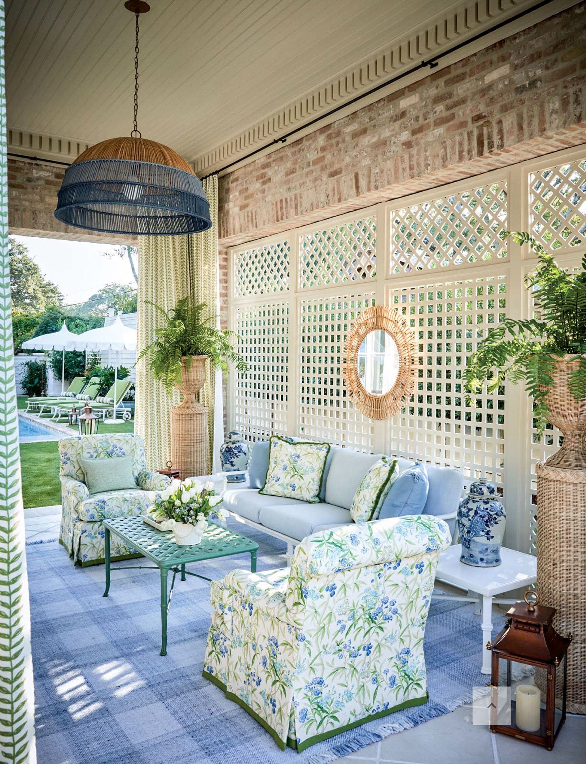 Covered Porch designed by Will Huff and Heather Dewberry. Photo by Paul Costello