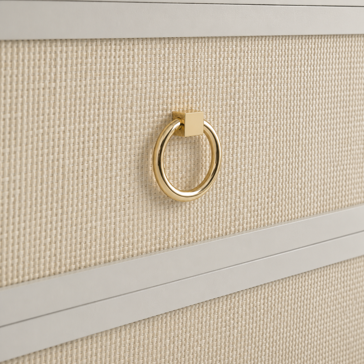 Porter Solid Brass Ring Pull - Polished Brass