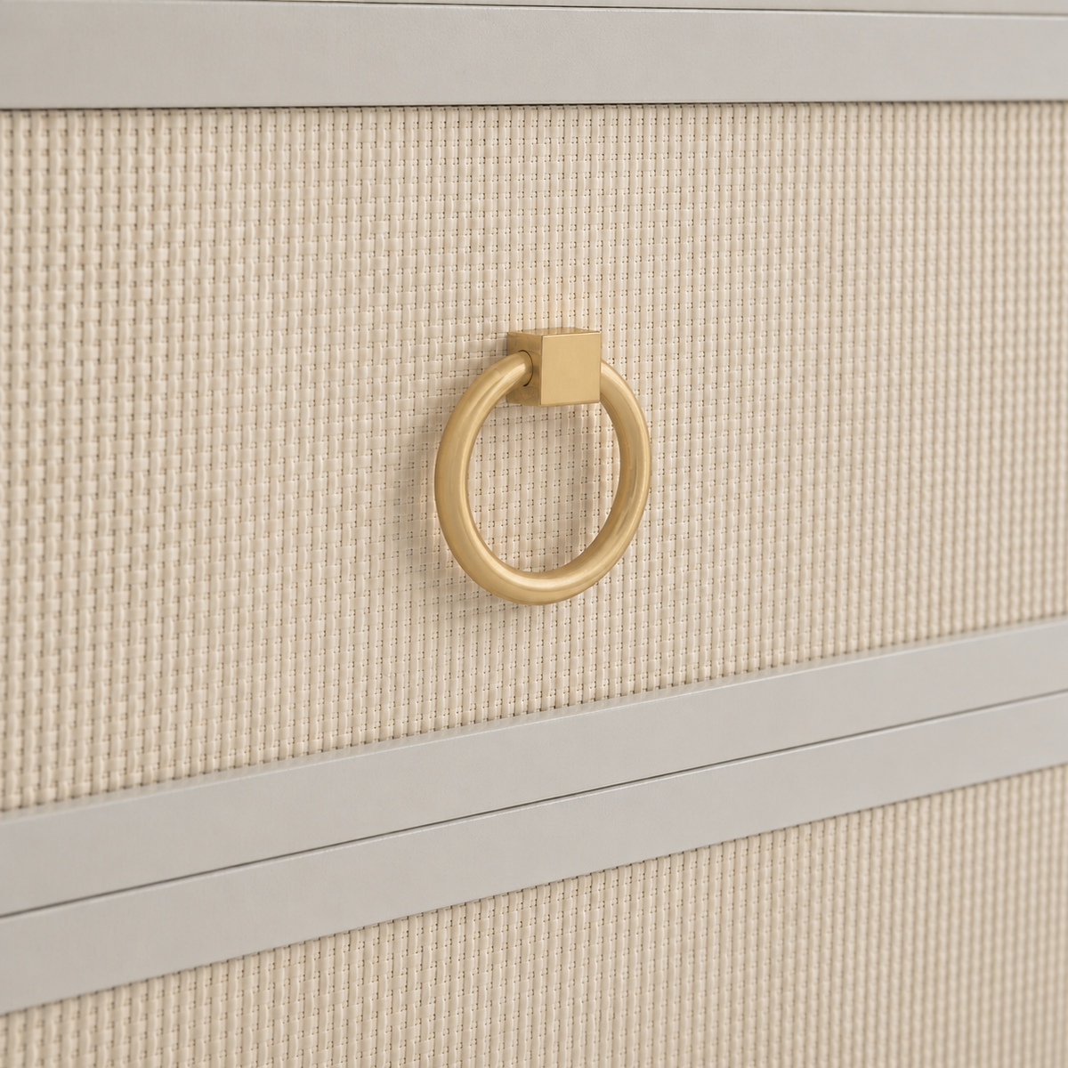 Porter Solid Brass Ring Pull - Satin Brass Matte