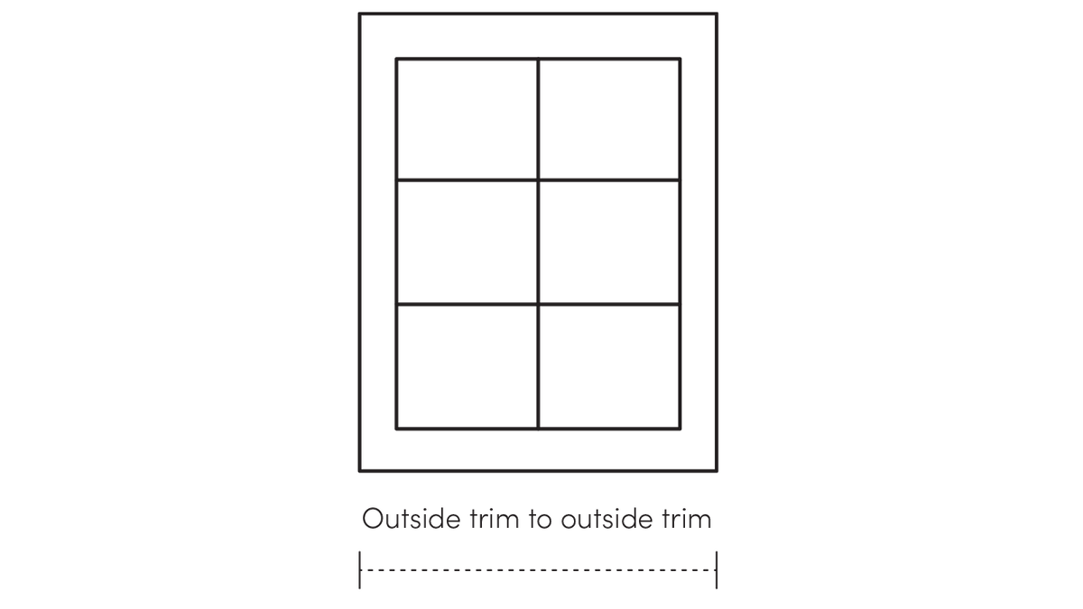 Window width measurement illustration