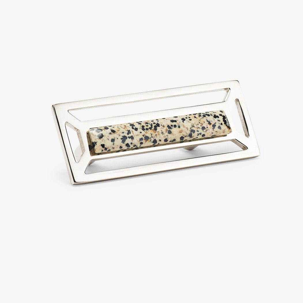 Modern Matter New McCoy 4" Custom Pull - Gemstone Hardware in Polished Nickel - In Stock Pull