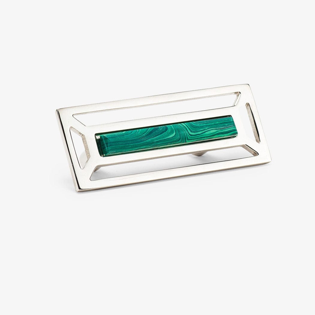 Modern Matter New McCoy 4" Custom Pull - Gemstone Hardware in Polished Nickel - In Stock Pull