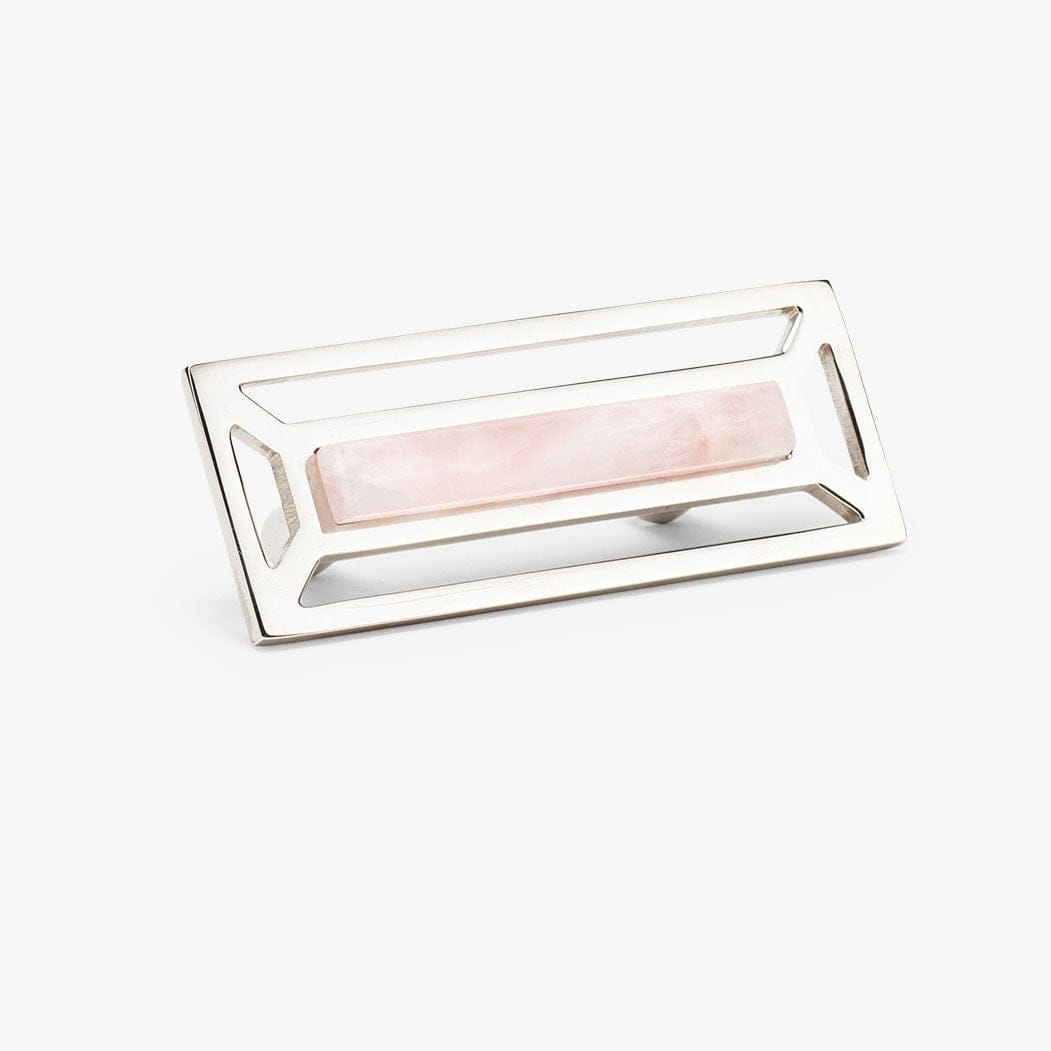 Modern Matter New McCoy 4" Custom Pull - Gemstone Hardware in Polished Nickel - In Stock Pull