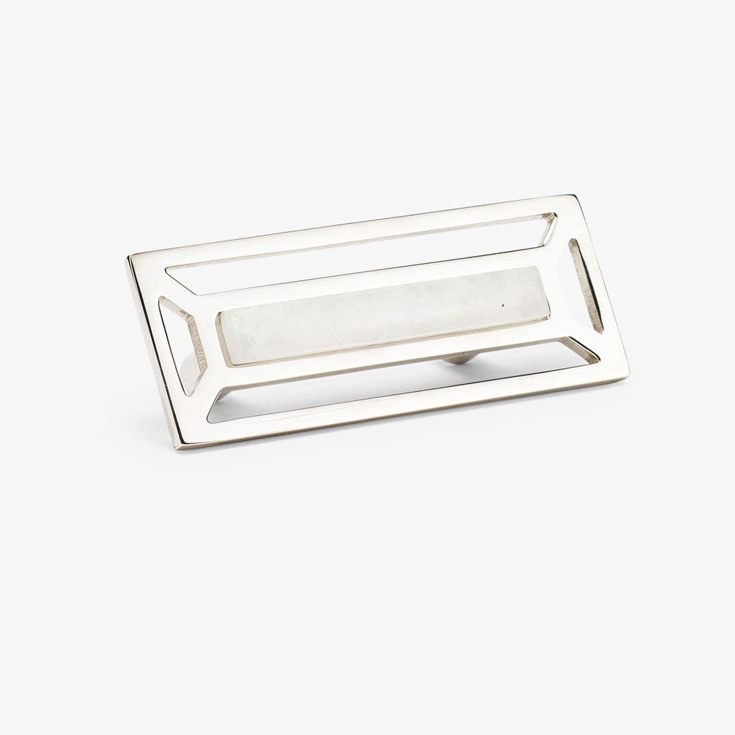 Modern Matter New McCoy 4" Custom Pull - Gemstone Hardware in Polished Nickel - In Stock Pull