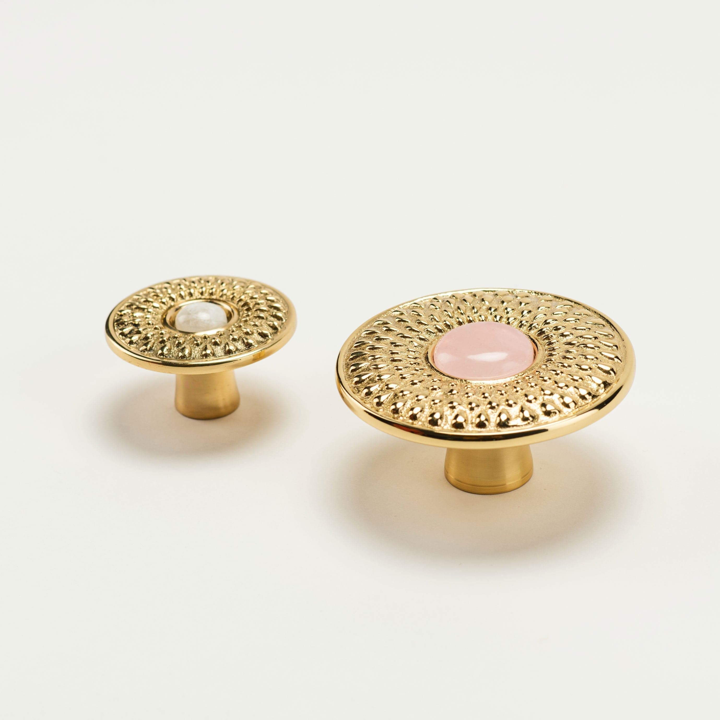 Modern Matter New Oliver 1.90" Custom Knob - Gemstone Hardware in Polished Brass - In Stock Knob