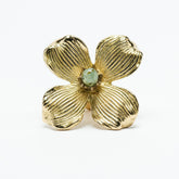 Modern Matter New Dogwood 3" Custom Knob - Polished Brass Hardware with Gemstones - In Stock Knob